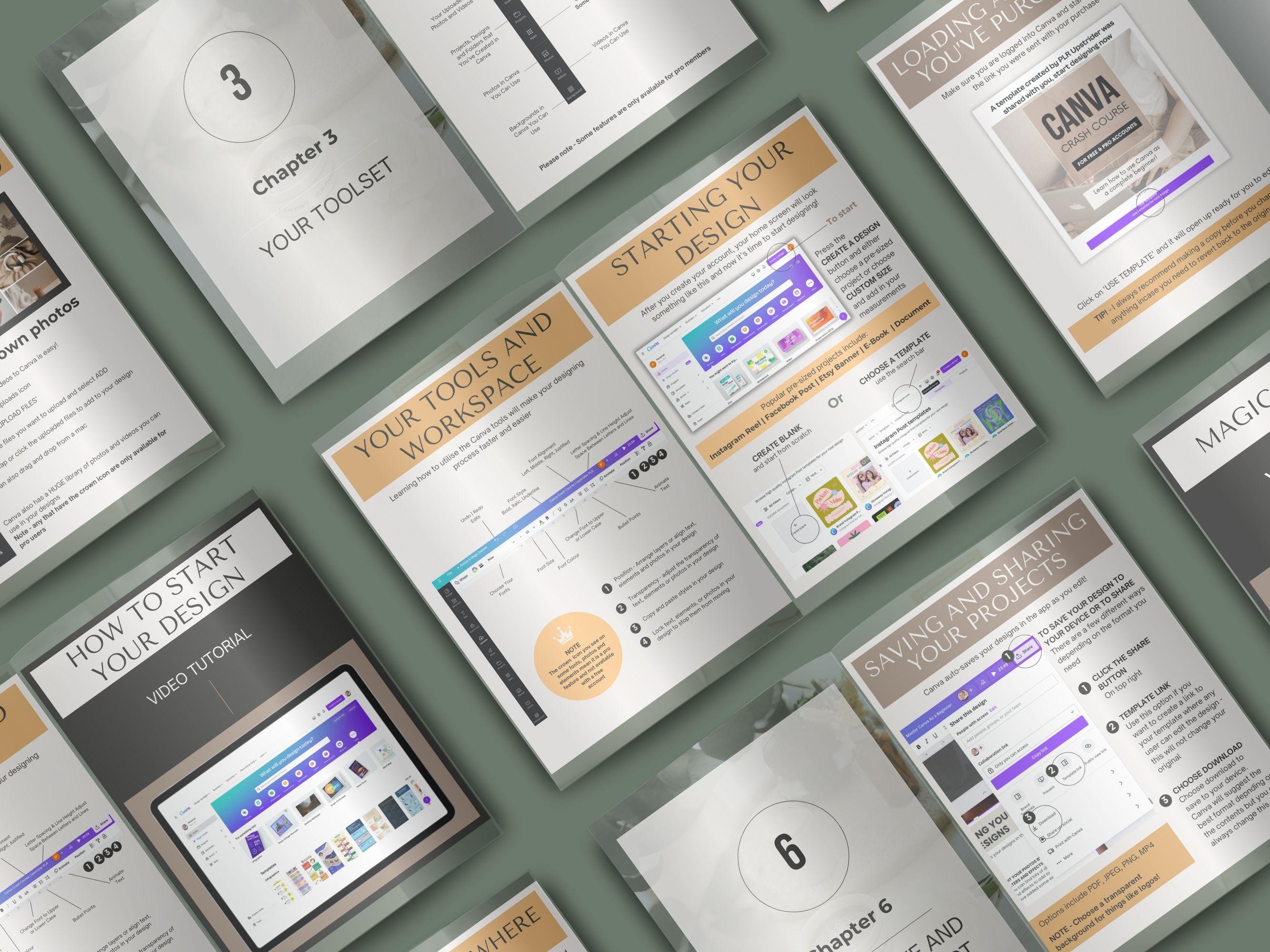 Canva Crash Course for Beginners with PLR & MRR, Canva Templates, Business Planner, Video Tutorials, Editable and Resellable - Thumbnail 7
