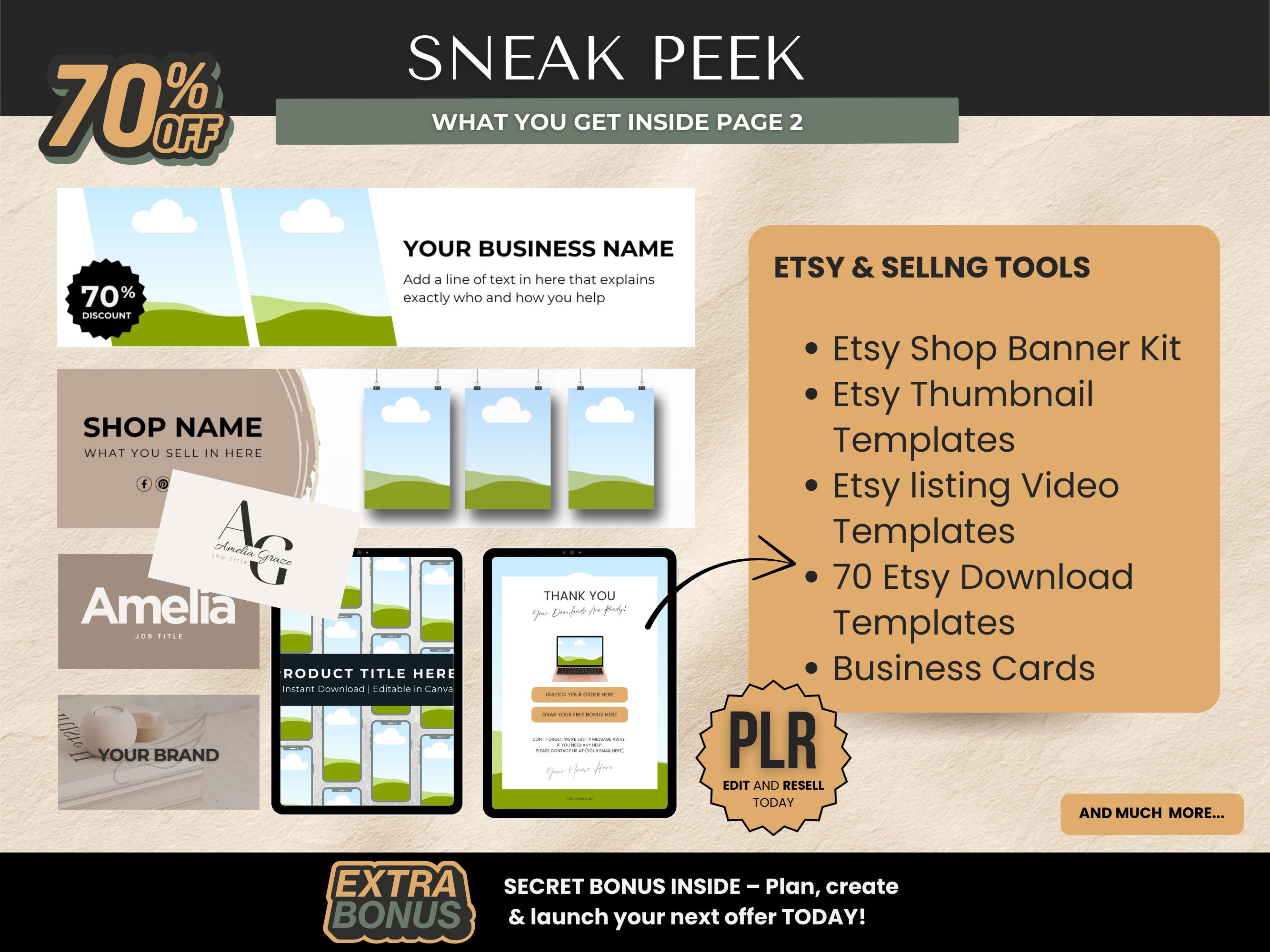 Etsy Seller Starter Kit With PLR, Complete Digital Business Bundle ...
