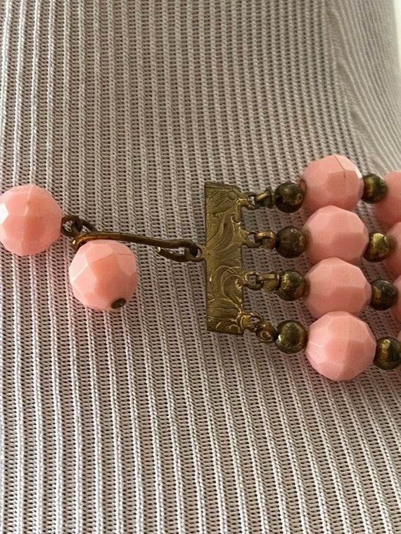 Collier Vintage Années 1950-1970 En Perles De Corail Rose Naturel - Longueur 41 Cm