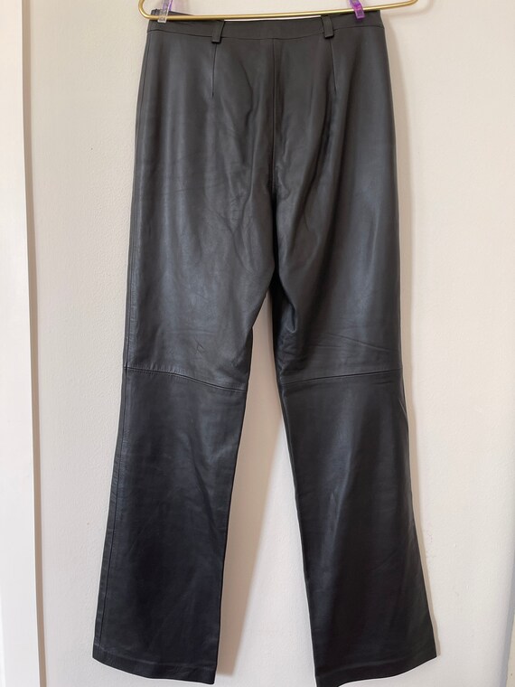 Vintage Armani 90s Black Leather Pants Armani Collezioni Old Vintage Armani 90s Black Leather Pants Armani Collezioni Old