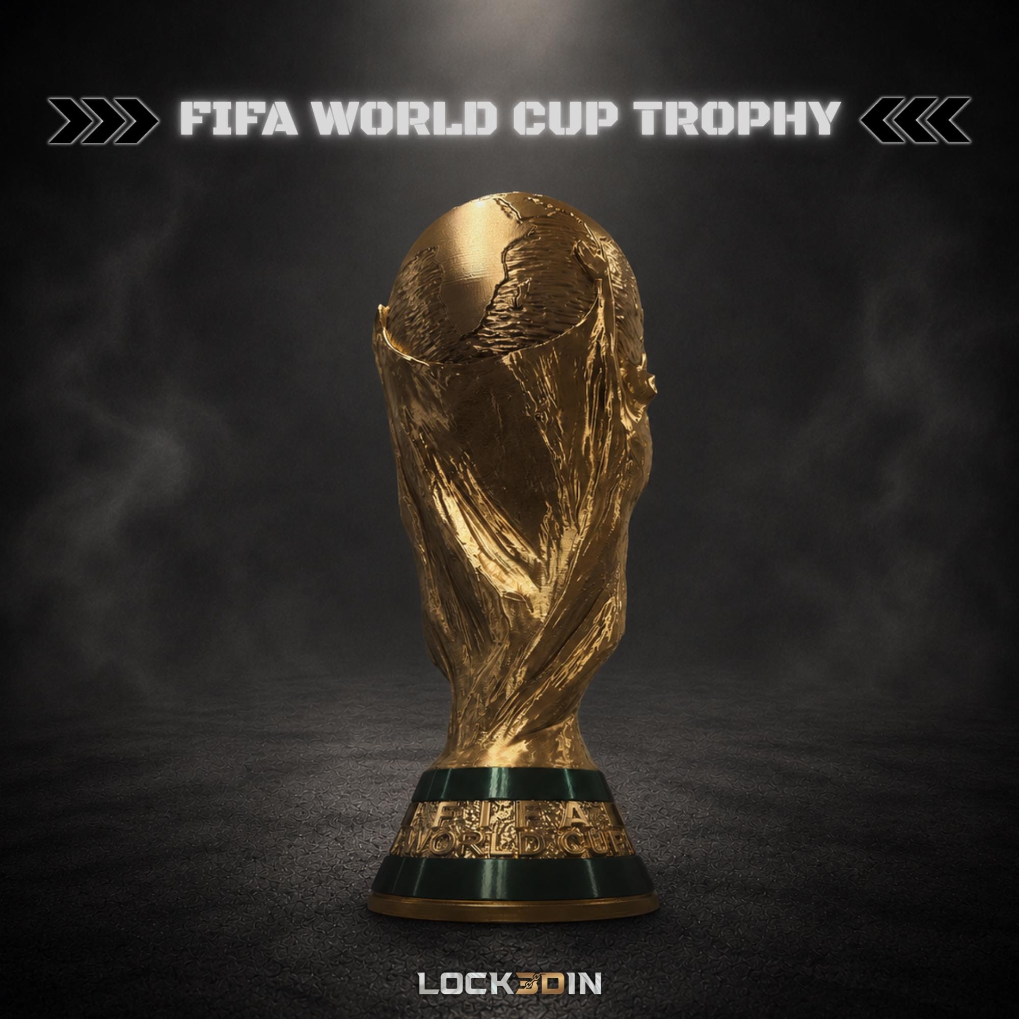 Réplique De La Coupe Du Monde 1982-2022 – Trophée Doré En Résine 36,5 Cm Avec Base Gravée Et Finition Brillante – Cadeau Parfait Pour Fans De Foot Et Collectionneurs