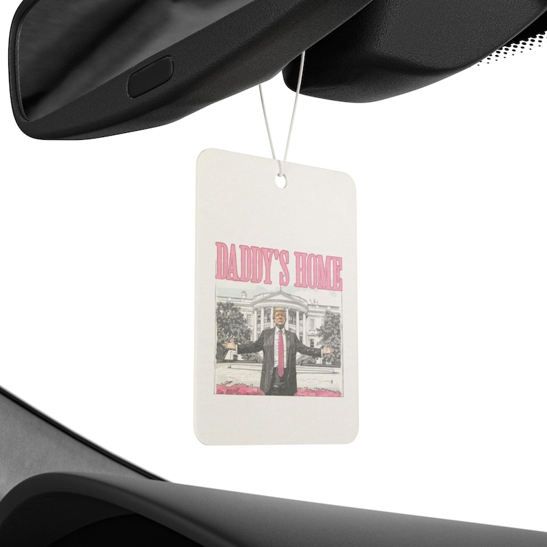 Car Air Freshener, Trump Daddy's Home Design, Fresh Pine Black Ice Scents, Gift for Car Enthusiasts, Holidays Birthdays Celebrations, Auto image 6