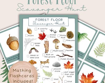 Nature Scavenger Hunt, Family Outdoor Activity, Preschool nature activity,  Hiking game for kids, Forest School Unity Study, Homeschool game