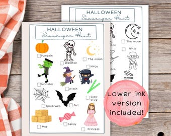 Búsqueda del tesoro de Halloween, juego de fiesta de Halloween, juego para la actividad de otoño, juego otoñal basado en la naturaleza, diversión al aire libre sin pantallas, juego de otoño al aire libre