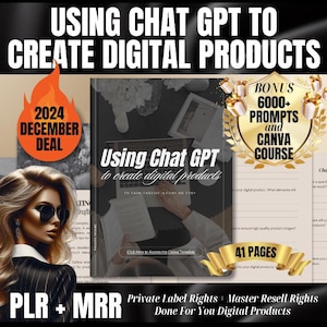 MRR PLR ChatGPT AI Prompt & Guide für Digital Marketing Master Resell Rechte wird für Sie gemacht Best Top Etsy Verkäufer Digitale Produkte zu verkaufen