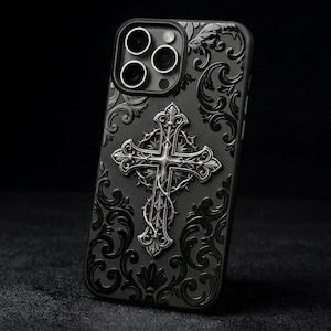 Gothic Cross iPhone Case: Christian Catholic phone cover
