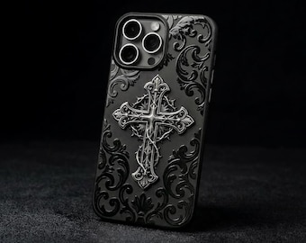 Gothic Cross iPhone Case: Christian Catholic phone cover