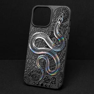 Étui pour iphone serpent Étui pour iPhone gothique Étui pour iphone ésotérique fantasmagorique Étui pour iphone serpent astrologie mystique