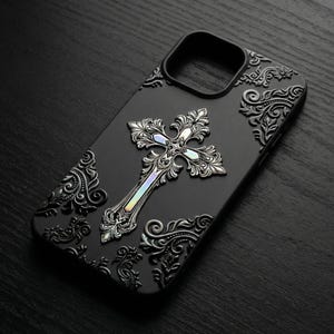 Gothic Cross iPhone Case: Christian Catholic phone cover