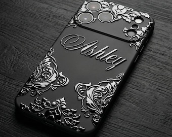 Floral Phone Case: Gothic Flowers design gift for her