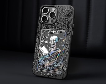 Funda para teléfono con la carta del Tarot del Lector: regalo para amantes de los libros, fantasía literaria