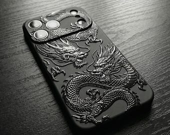 Dragon Phone Case | Dual Dragon Japanese iphone Cover | Anime Gift