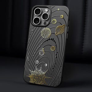Coque pour iPhone Système solaire Coque pour iPhone céleste Coque pour iPhone neuf planètes Coque pour iPhone étoiles de l'espace Astronomie