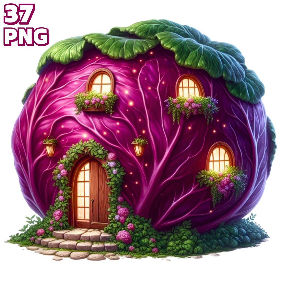 37-png-vegetable-houses-clipart-pumpkin-carrot-cabbage-whimsical