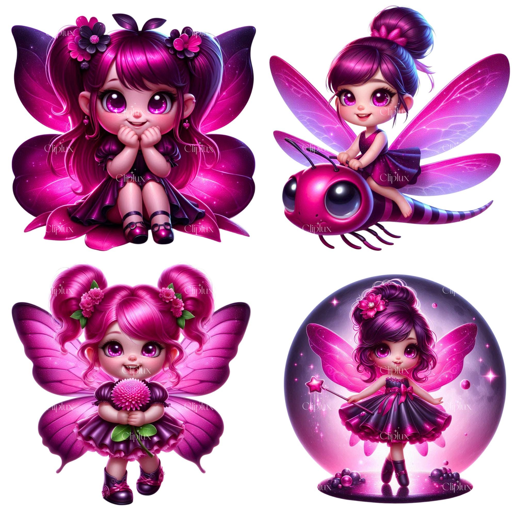45 PNG Cute Pink Fairies Clipart , Garden Fairies, Magical Fairy, Fairy ...