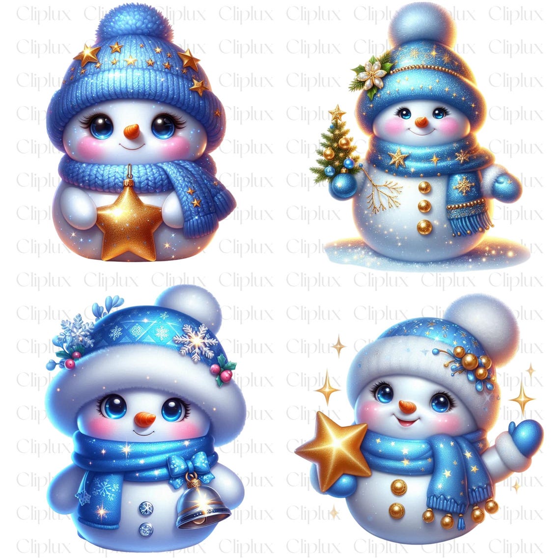 26 PNG Blue Snowman P2 Clipart , Snowman Collection, Santa Snowman Blue ...