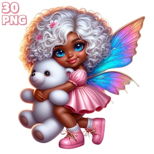 30 PNG Cute Magical Dark Fairies Clipart , Enchanting Fairy Graphics, Fantasy Fairies, Garden Illustrations, Fairy PNG , Commercial Use