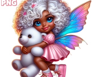 30 PNG Cute Magical Dark Fairies Clipart , Enchanting Fairy Graphics, Fantasy Fairies, Garden Illustrations, Fairy PNG , Commercial Use