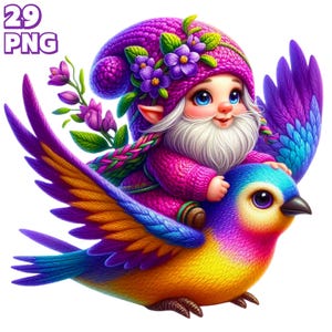 29 png violet kabouters clipart, geboortemaand bloem kabouter, bloemen kabouter, lente kabouter, paarse kabouter illustraties, bloemen png, commercieel gebruik