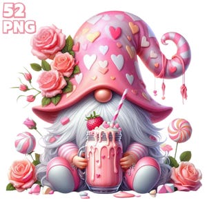 52 Gnomos de jugo PNG Clipart, Gnomos de verano, Gnomos de playa, Gnomos de frutas, Lindas ilustraciones de gnomos de primavera, Paquete de gnomos PNG, Uso comercial