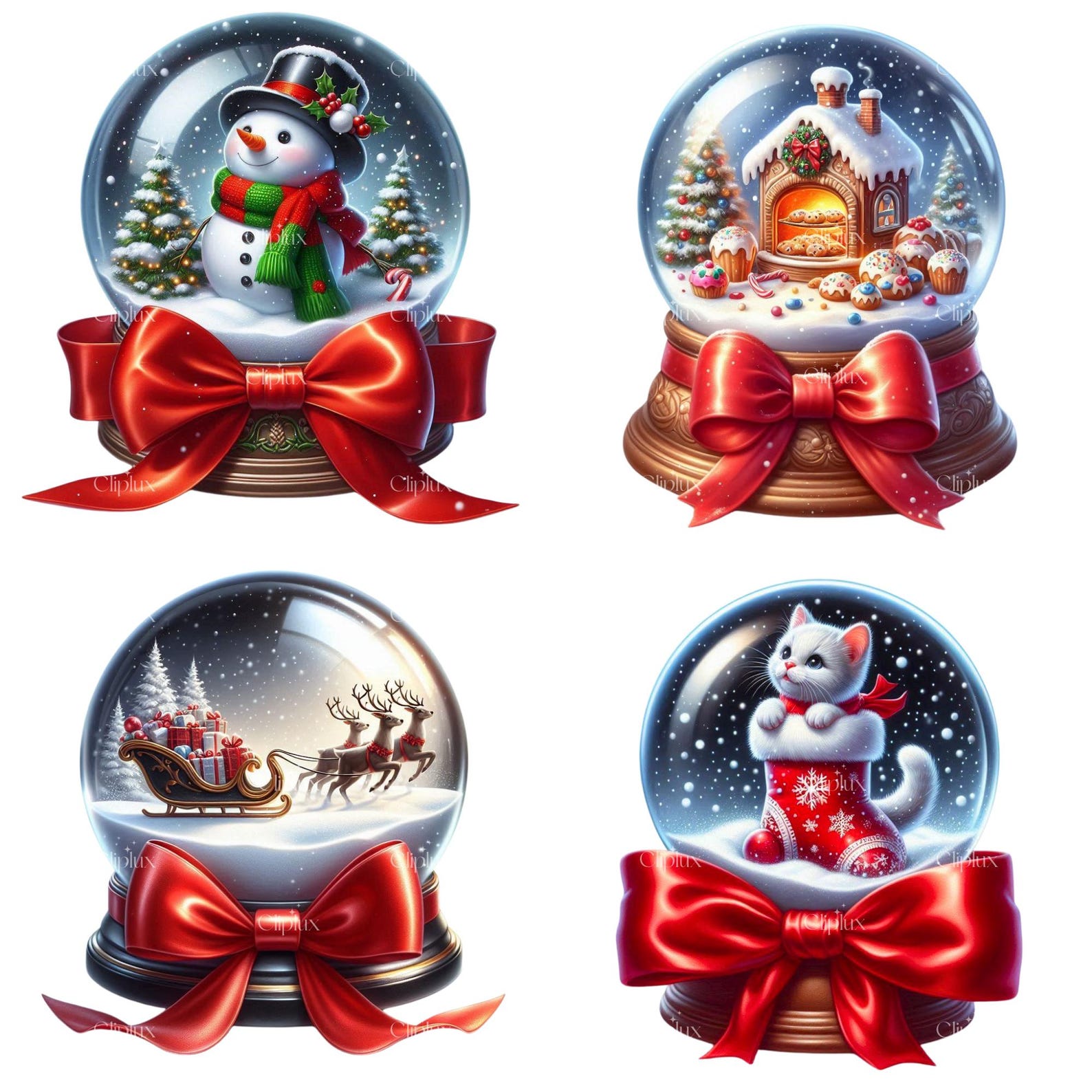 45 PNG Christmas Snow Globes Clipart , Christmas Tree, Festive Art ...