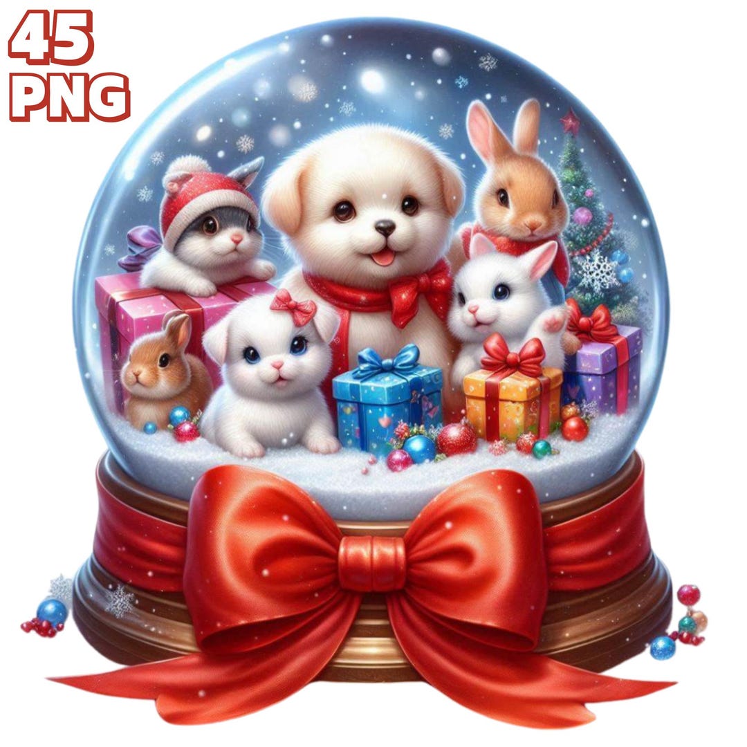 45 PNG Christmas Snow Globes Clipart , Christmas Tree, Festive Art ...