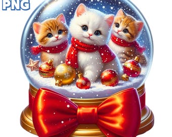 37 PNG juldjur i snöglober Clipart, julgran, festlig konst, vinterglobillustrationer, jul, Noel PNG, kommersiellt bruk