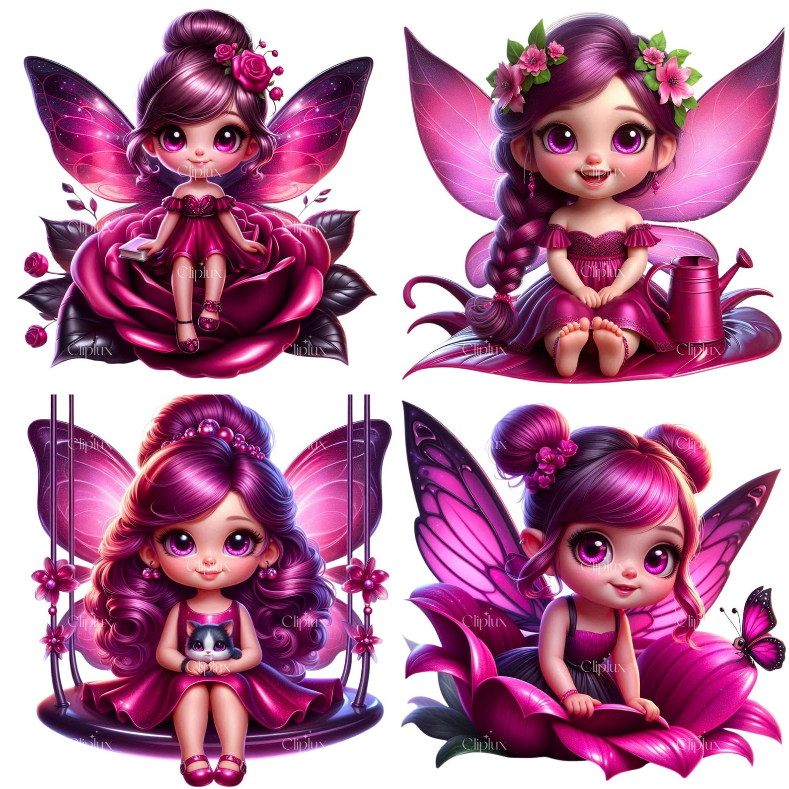 45 PNG Cute Pink Fairies Clipart , Garden Fairies, Magical Fairy, Fairy ...