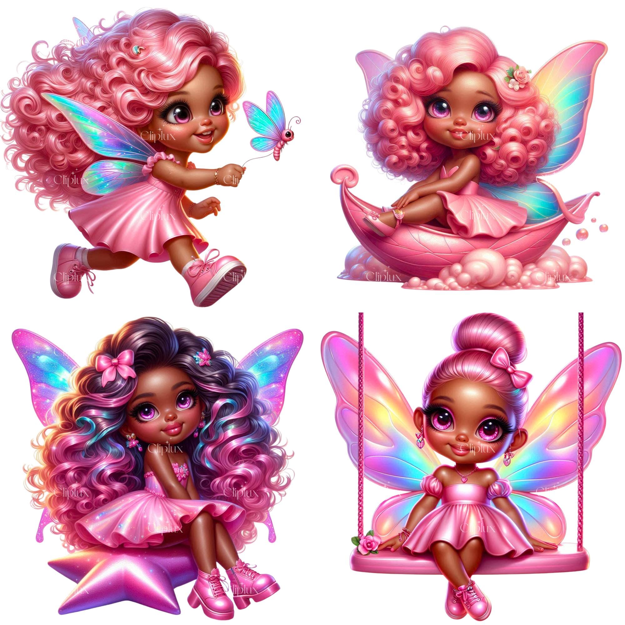 32 PNG Cute Dark Pink Fairies Clipart , Garden Fairies, Magical Fairy ...