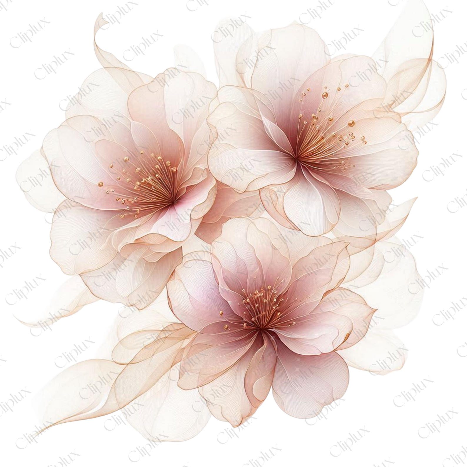Abstract Cherry Blossom Clip Art - 36 Exquisite Flower Illustration ...
