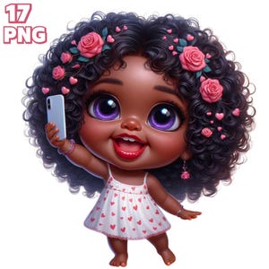 17 png selfie baby's clipart, mode baby's, kinderen clipart, schattige Afrikaanse baby, schattige baby illustraties, bloemen png, commercieel gebruik