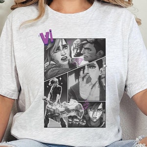 Arcane Shirt, Vi Shirt, League of Legends Gifts, Arcane Merch, Arcane Clothing, LOL Shirt, Anime Shirt, Gamer Shirt, Grunge Streetwear