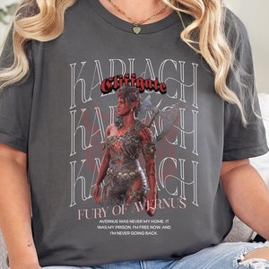 Karlach Shirt, Baldurs Gate 3 T-shirt, Karlach Cliffgate, Karlach BG3, BG3 Unisex T-shirt, Game Tshirt, Gift For Gamer, Video Game Shirt
