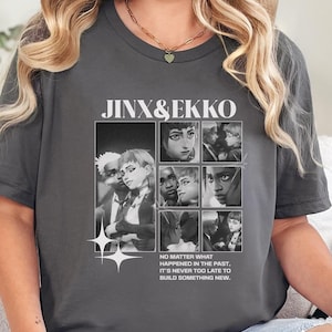 Arcane Shirt, Arcane Jinx and Ekko T-shirt, Timebomb, League of Legends Gift, LOL Shirt, Arcane Merch, Valentine T-shirt, Arcane Gift