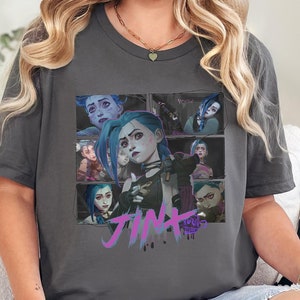 Jinx T-shirt, Arcane Unisex Shirt, Anime Tee, Gamer Shirt, League of Legends Gift, LOL Shirt, Arcane Merch, Gift For Women and Man, LOL Gift