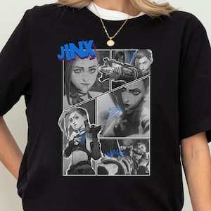 Jinx T-shirt, Arcane Shirt, Anime Tee, Gamer Shirt, League of Legends Gift, LOL Shirt, Arcane Merch, Gift For Women and Man, LOL Gift