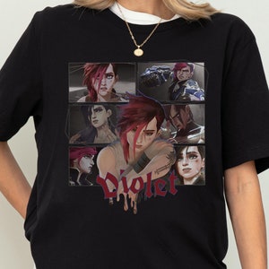 Vi T-shirt, Arcane Unisex Shirt, Anime Tee, Gamer Shirt, Vi Arcane, League of Legends Gift, LOL Shirt, Arcane Merch, Gift For Women and Man
