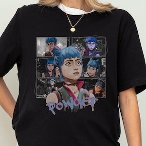 Powder Shirt, LOL Shirt, Arcane Unisex T-Shirt, Arcane Shirt, Gamer Shirt, League of Legends Gift, Anime Tee, Gift For Women and Man