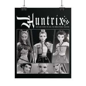 Kpop Demon Hunters, Huntrix Poster, Kpop Demon Hunters Poster, Huntrix, Kpop Gift, Anime Wall Art, Anime Poster, Mira, Rumi, Zoey