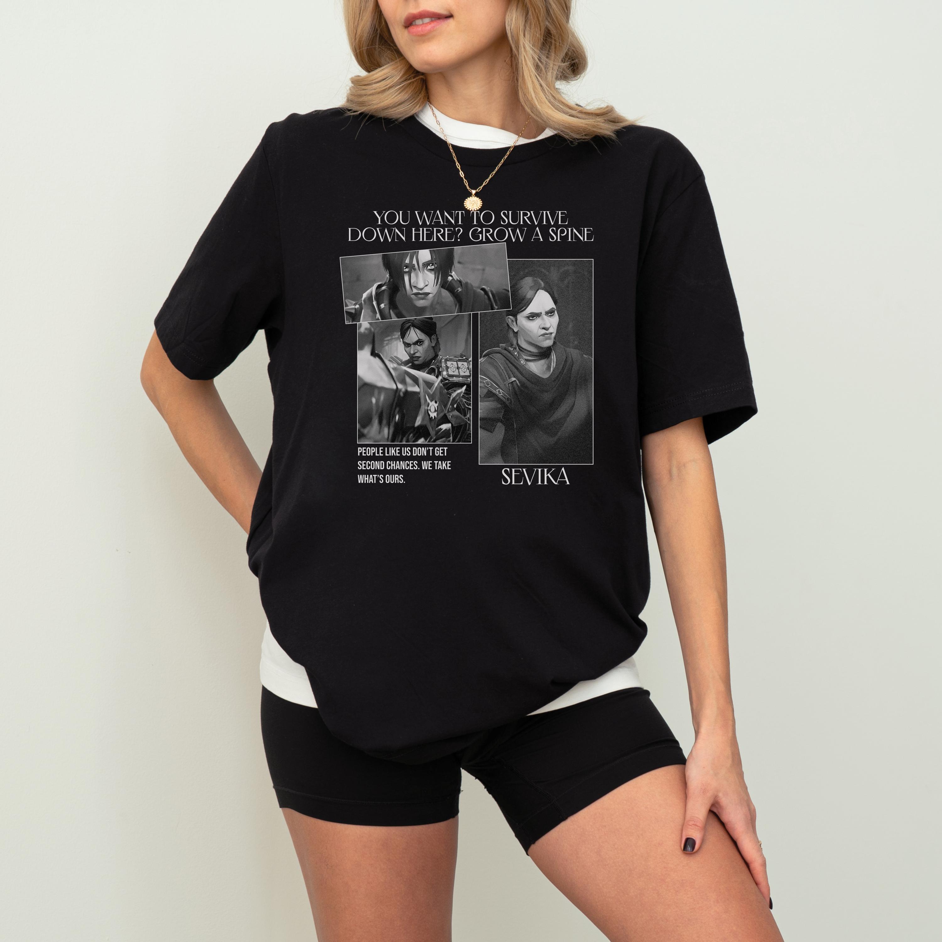 Sevika Arcane Shirt Streetwear League of Legends Gift Shirt Anime Apparel fanmerch lol Merchandise League of Legends Fan gift Arcane Merch