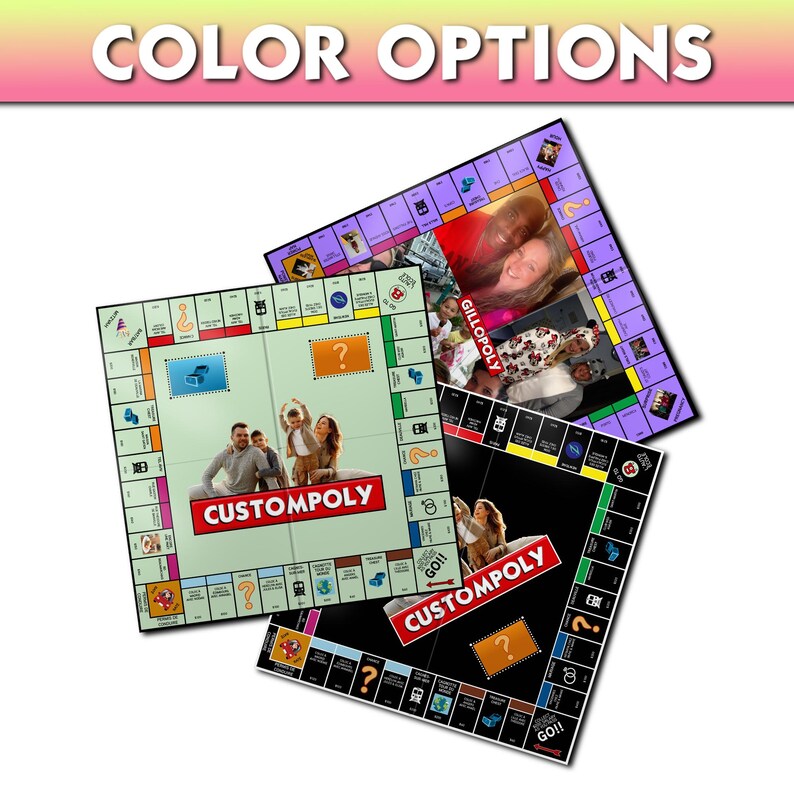 Custompoly Game Board, Custom Game Board, Game Board, Personalized