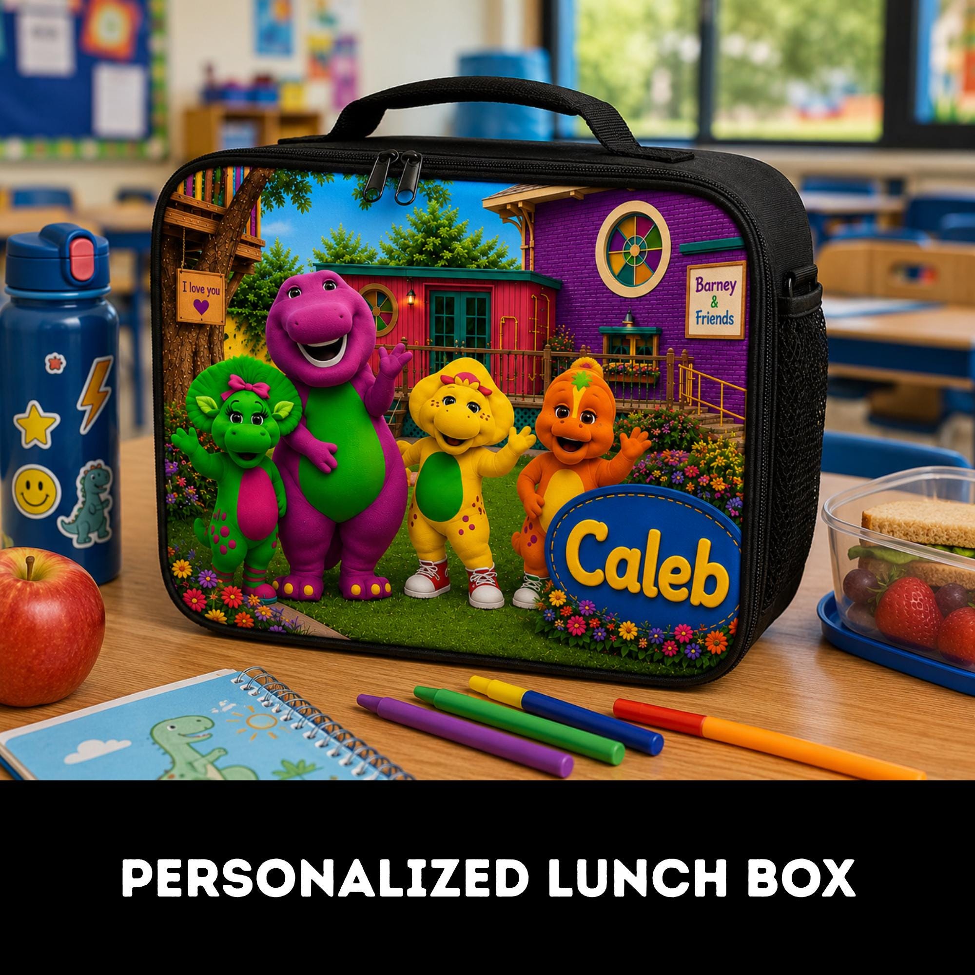 Barney Lunch Box - Etsy