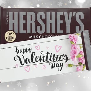 Valentine’s Day Candy Bar label –Happy valentines Day Diy Wrapper Download Sweet treat for your special one! Heart Love Gift treats
