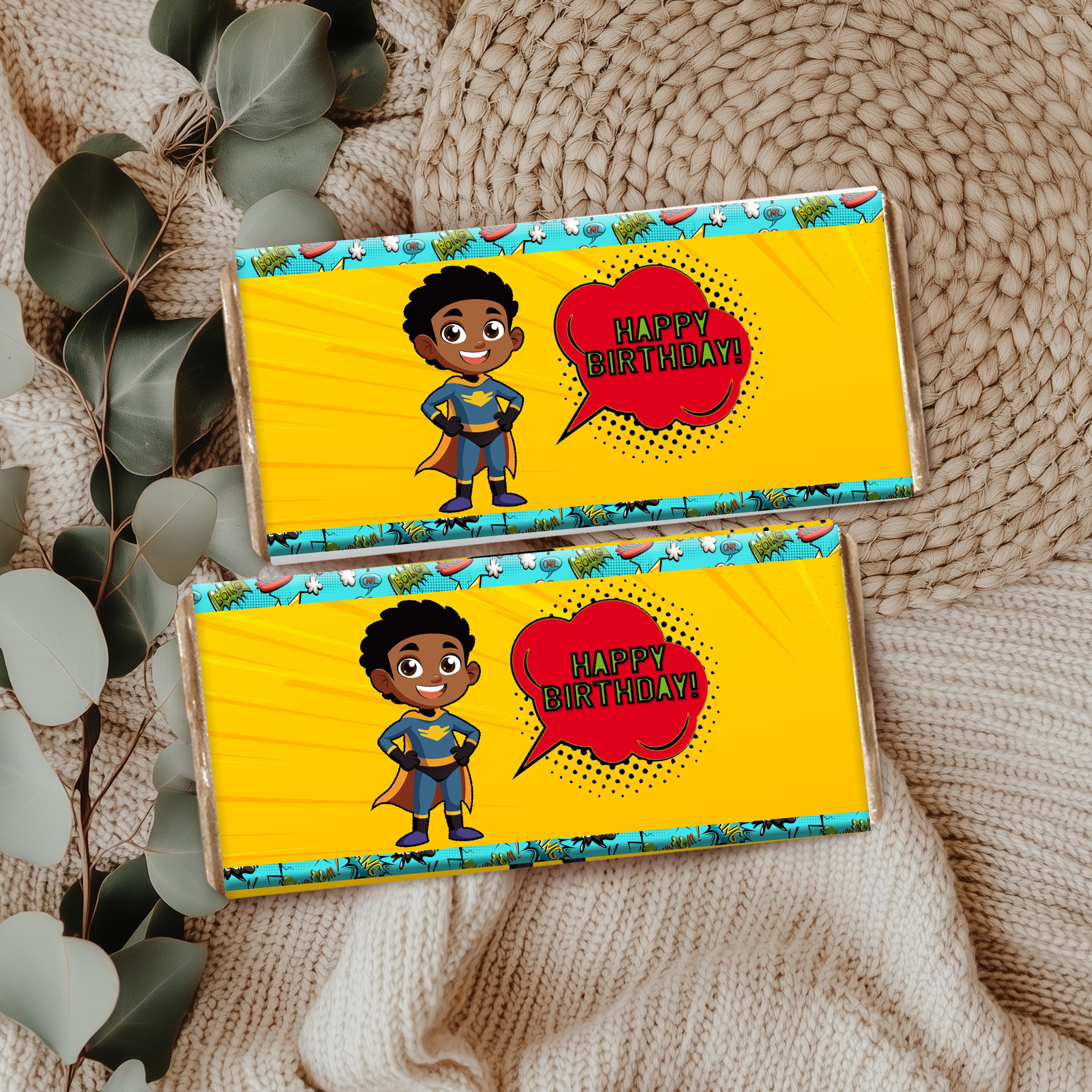 Hero Wrapper Printable Candy Bar Wrapper Instant Download Super Hero Themed Fun ...