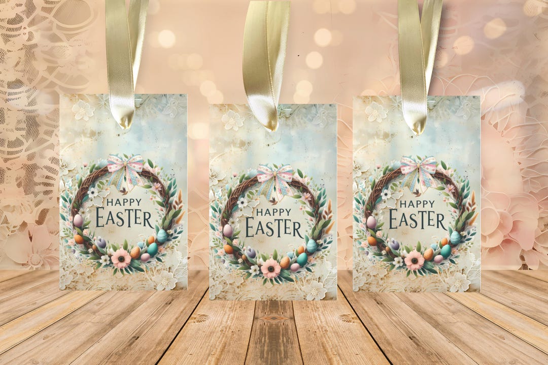 Printable Vintage Easter Gift Tags Ephemera Junk Journal Ephemera Retro ...