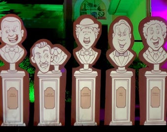 Proyección animada de bustos cantantes de la Mansión Embrujada (solo archivo de vídeo)