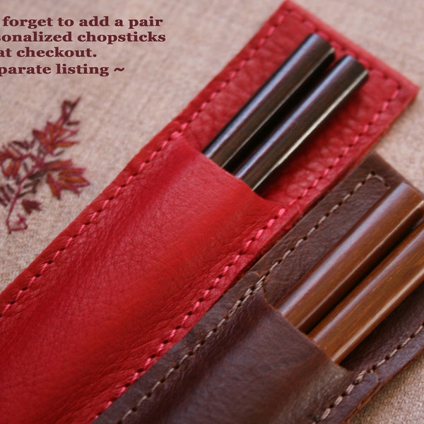 Chopstick Holder with Customized Imprinting Option, Red Color or Distressed Vintage. ***Chopsticks Not Included***