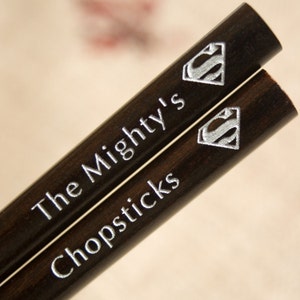 Personalized Engraved Chopsticks - Dark Wood - Etsy