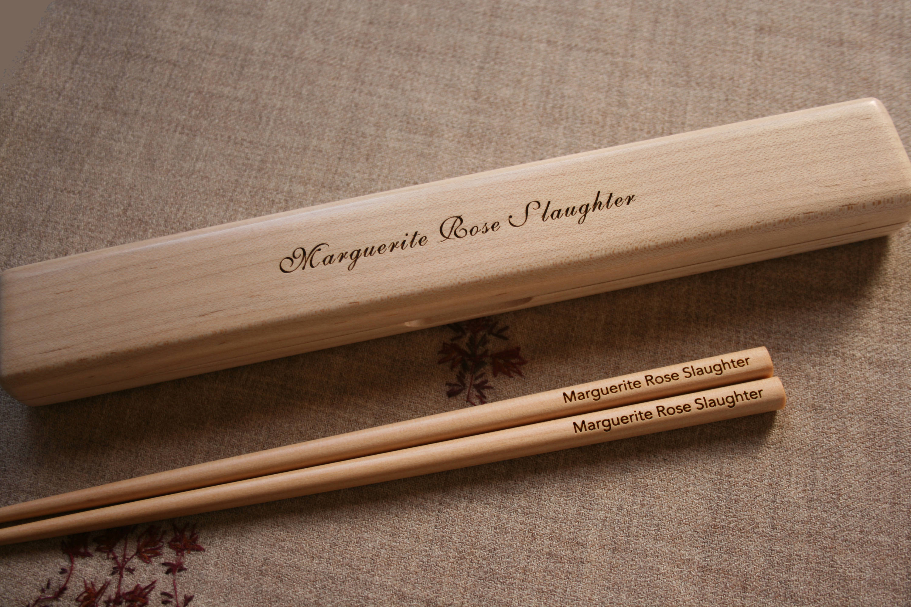 Customized Chopstick Box Set With Your Personalized Message Etsy UK
