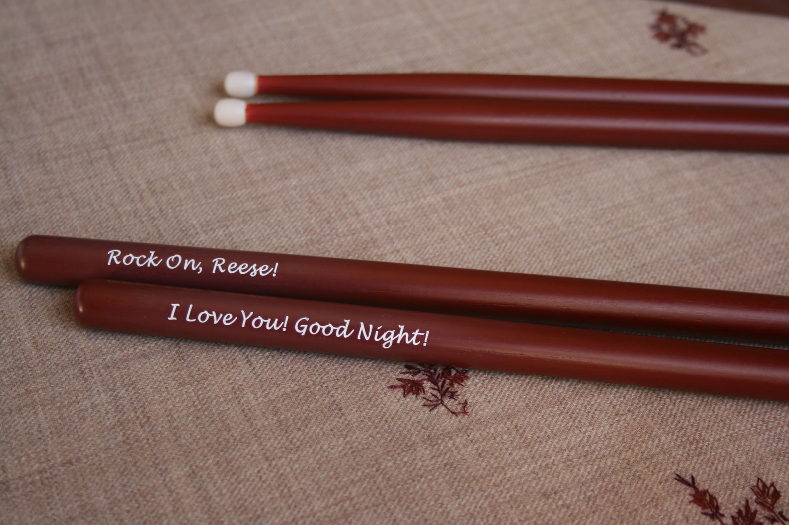 Custom Engraved Drumsticks (set Of 2